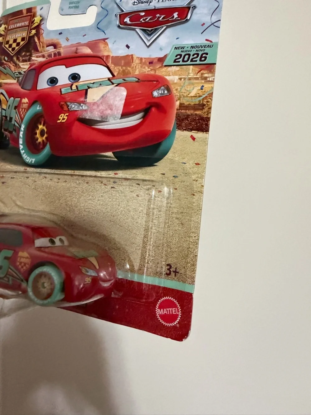 Mattel Lightning McQueen Die-Cast Car - Red with Turquoise & Gold Accents